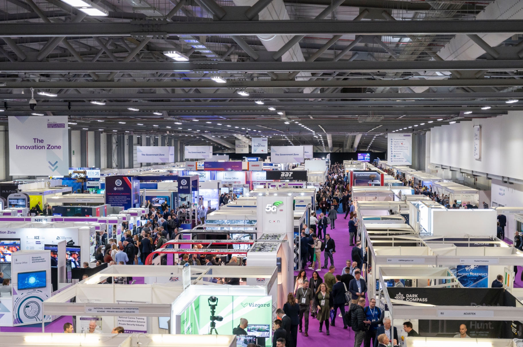Wide angle view of the Security & Policing show floor